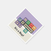 Blocks Baby Shower Napkins von Future Physicist Serviette (Ecke)