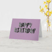 Blocks Happy Birthday (Lavender) Karte (Gelbe Blume)