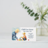 Blocks Lehrer Babysitter Kinderbetreuer Visitenkarte (Stehend Vorderseite)