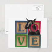 BLOCKS LIEBE ZIEGEL POSTKARTE (Vorne/Hinten)