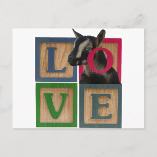 BLOCKS LIEBE ZIEGEL POSTKARTE