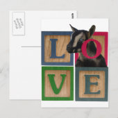 BLOCKS LIEBE ZIEGEL POSTKARTE (Vorne/Hinten)