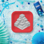 Blocks Maze Puzzle Pappteller (Party)