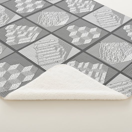 Blocks Maze Puzzle Sherpa Blanket Sherpadecke (3/4)