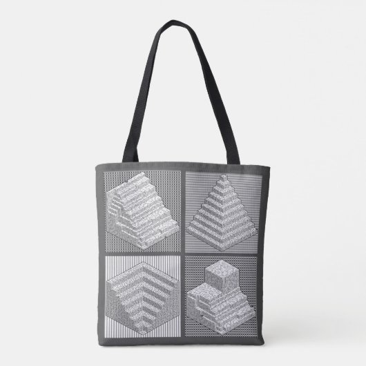 Blocks Maze Puzzle Tote Bag Tasche (Rückseite)