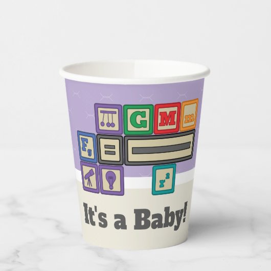 Blocks Paper Cup für zukünftige Physiker Pappbecher (Links)