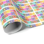 Blockschrift auf Griechisch Geschenkpapier (Rolleneckpunkt)