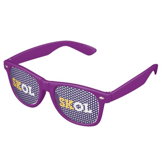 Blockschrift "SKOL" - Sonnenbrille (Schrägansicht)