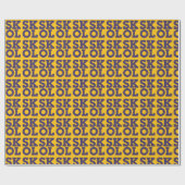 Blockschrift "SKOL" - Umschlagpapier (gelb) Geschenkpapier (Flach)