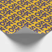 Blockschrift "SKOL" - Umschlagpapier (gelb) Geschenkpapier (Ecke)