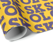 Blockschrift "SKOL" - Umschlagpapier (gelb) Geschenkpapier (Rolleneckpunkt)