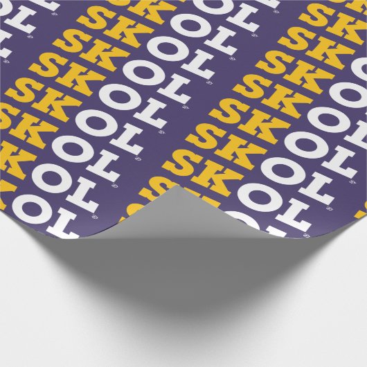 Blockschrift "SKOL" - Umschlagpapier Geschenkpapier (Ecke)