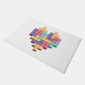 Blockspiel Herzschrittstil Fußmatte (Schrägansicht)