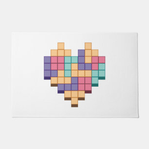 Blockspiel Herzschrittstil Fußmatte