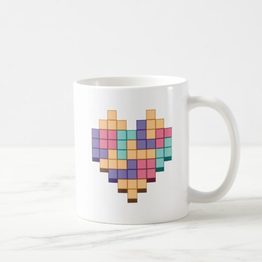 Blockspiel Herzschrittstil Kaffeetasse (Rechts)