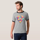 Blockspiel Herzschrittstil T-Shirt (Vorne ganz)