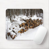 Blockstapel in der Mammutmatte Holz Mousepad (Mit Mouse)