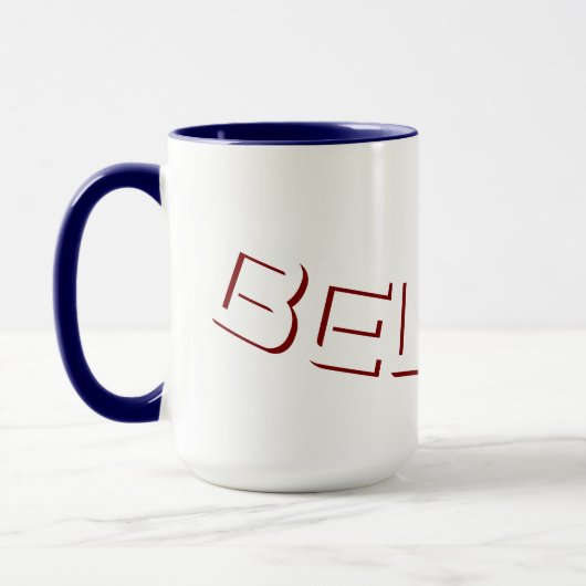 Blockstifttext "Glauben" Christlich Tasse (Links)