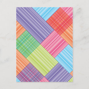 Blockstreifen abstrakt postkarte