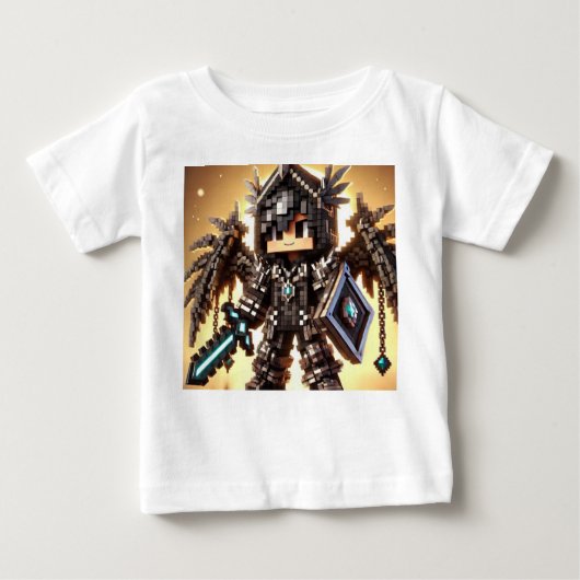 Blockstyle Dark Dragon Diamond Sword Baby T-shirt (Vorderseite)