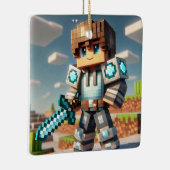 Blockstyle Dark Dragon Diamond Sword Keramikornament (Rechts)