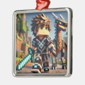 Blockstyle Dark Dragon Diamond Sword Ornament Aus Metall (Links)