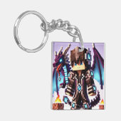 Blockstyle Dark Dragon Diamond Sword Schlüsselanhänger (Vorderseite links)