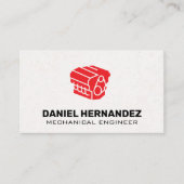 Blocksymbol des roten Motors Visitenkarte (Vorderseite)