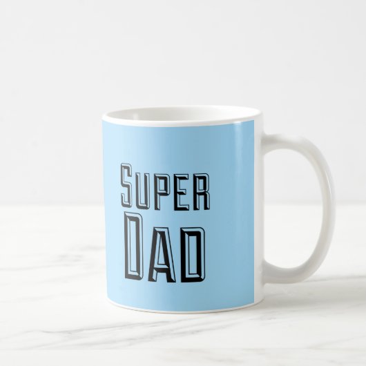 Blocktext für Super Vater Kaffeetasse (Rechts)