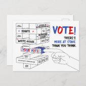 Blockturm bei Wahlen Mehr zum Fortschritt Postkarte (Vorne/Hinten)