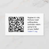 Blockturm bei Wahlen Mehr zum Fortschritt Visitenkarte (Rückseite)