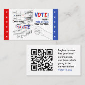 Blockturm bei Wahlen Mehr zum Fortschritt Visitenkarte (Vorne/Hinten)