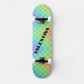 Blocktypografie farbiger Regenbogen-Individuelle N Skateboard (Vorderseite)