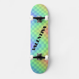 Blocktypografie farbiger Regenbogen-Individuelle N Skateboard