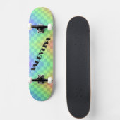 Blocktypografie farbiger Regenbogen-Individuelle N Skateboard (Vorne)