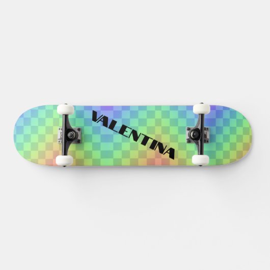 Blocktypografie farbiger Regenbogen-Individuelle N Skateboard (Horizontal)