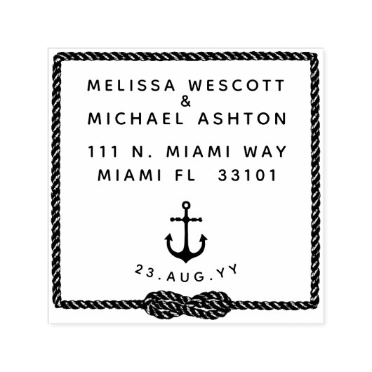 Blocktypografie Nautische Unendlichkeit Knoten Ank Permastempel (Design)