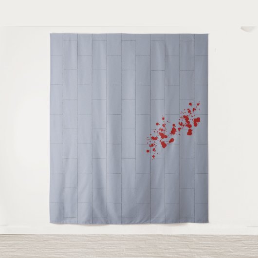 Blockwand, blutgeplättetes Mauerstück Wandteppich (Vorderseite)