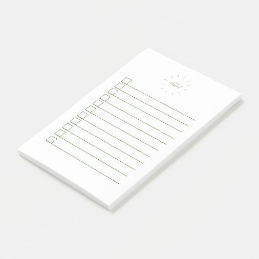 Bloco CheckList Time To Move Post-it Klebezettel (angewinkelt)