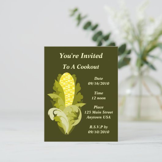 Blöde Cookout-Einladung Einladung (Stehend Vorderseite)