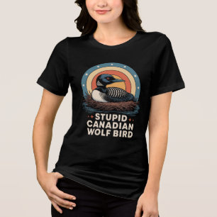 blöde kanadische Frauen Tri-Blend Shirt
