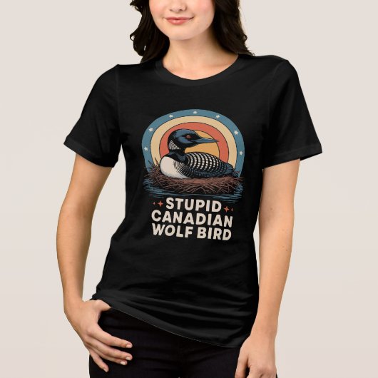 blöde kanadische Frauen Tri-Blend Shirt (Vorderseite)