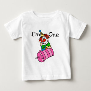 Blödeln Sie mit Kerzen-1. Geburtstags-T-Shirts un Baby T-shirt