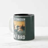 Blöder Kanadischer Wolf Vogel Sarkastisches Tier Zweifarbige Tasse (Vorderseite Links)