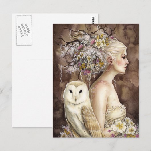 Blodeuwedd in Bloom Postkarte (Vorne/Hinten)