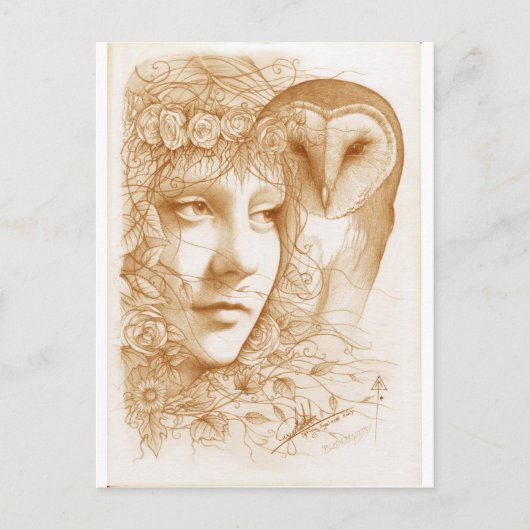 Blodeuwedd Postkarte (Vorderseite)