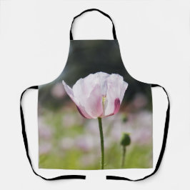 Bloemen veld met close up bloeiende lila bloem. schürze