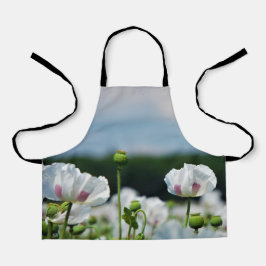 Bloemen veld, Papaver somneferum maanzaad bloem. Schürze