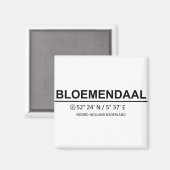 Bloemendaal Coordinaten - Bloemendaal Coordinates Magnet (Vorderseite/Rückseite)