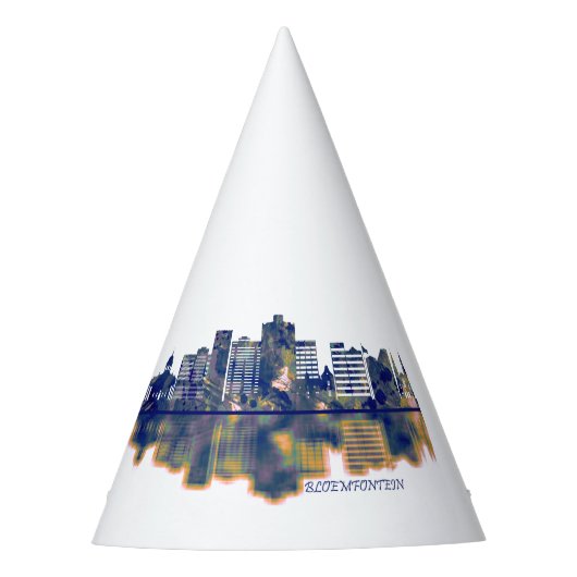 Bloemfontein Skyline Partyhütchen (Vorderseite)